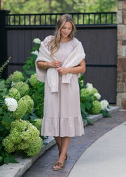 Amy Puff Sleeve Midi Dress