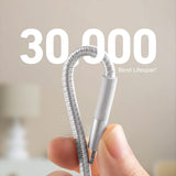 Anker - Powerline+ II USB-A to Lightning Cable 6-ft - Silver