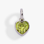 August 'radiance' Heart Birthstone Charm