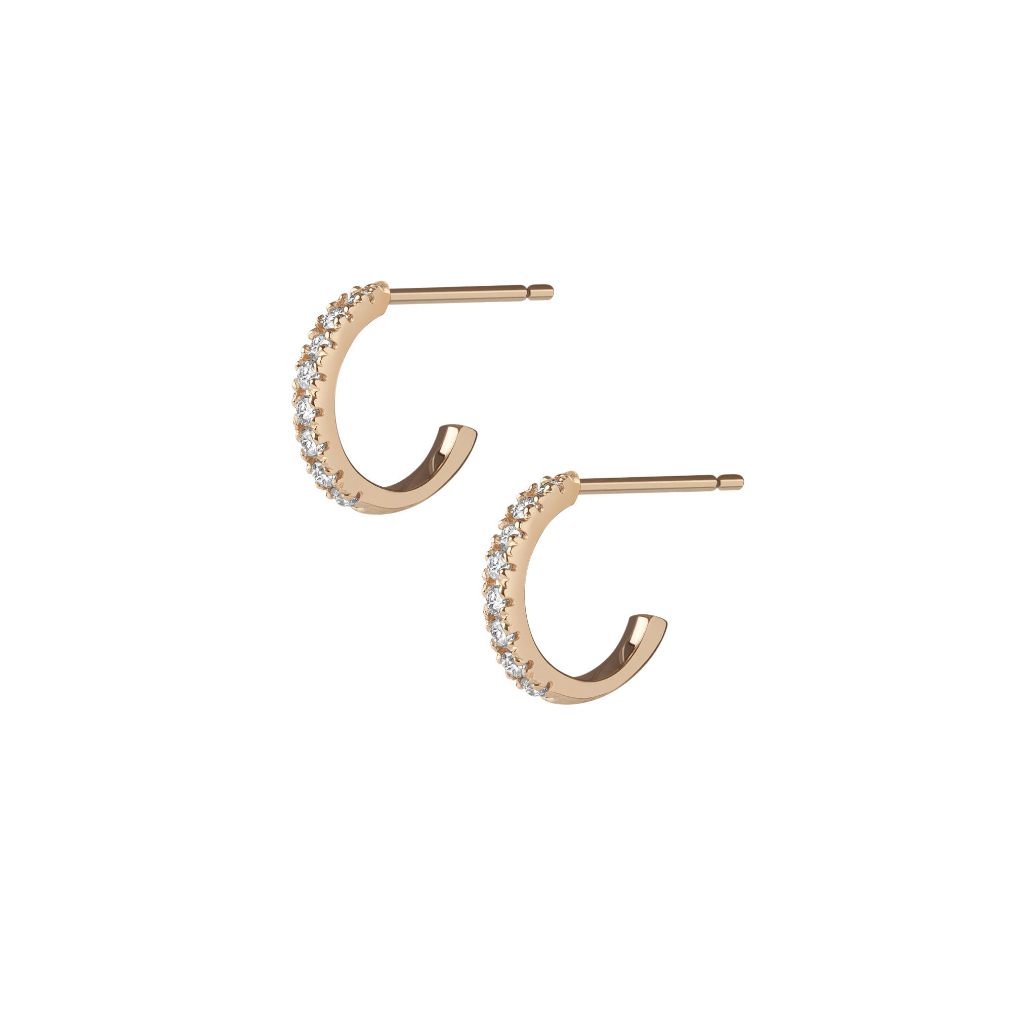 Diamond Huggie Earrings