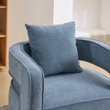 Anthology Upholstered Swivel Chair with Open Back and Removable Pillow