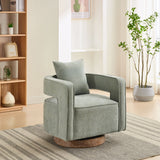 Anthology Upholstered Swivel Chair with Open Back and Removable Pillow