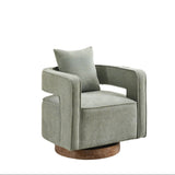 Anthology Upholstered Swivel Chair with Open Back and Removable Pillow