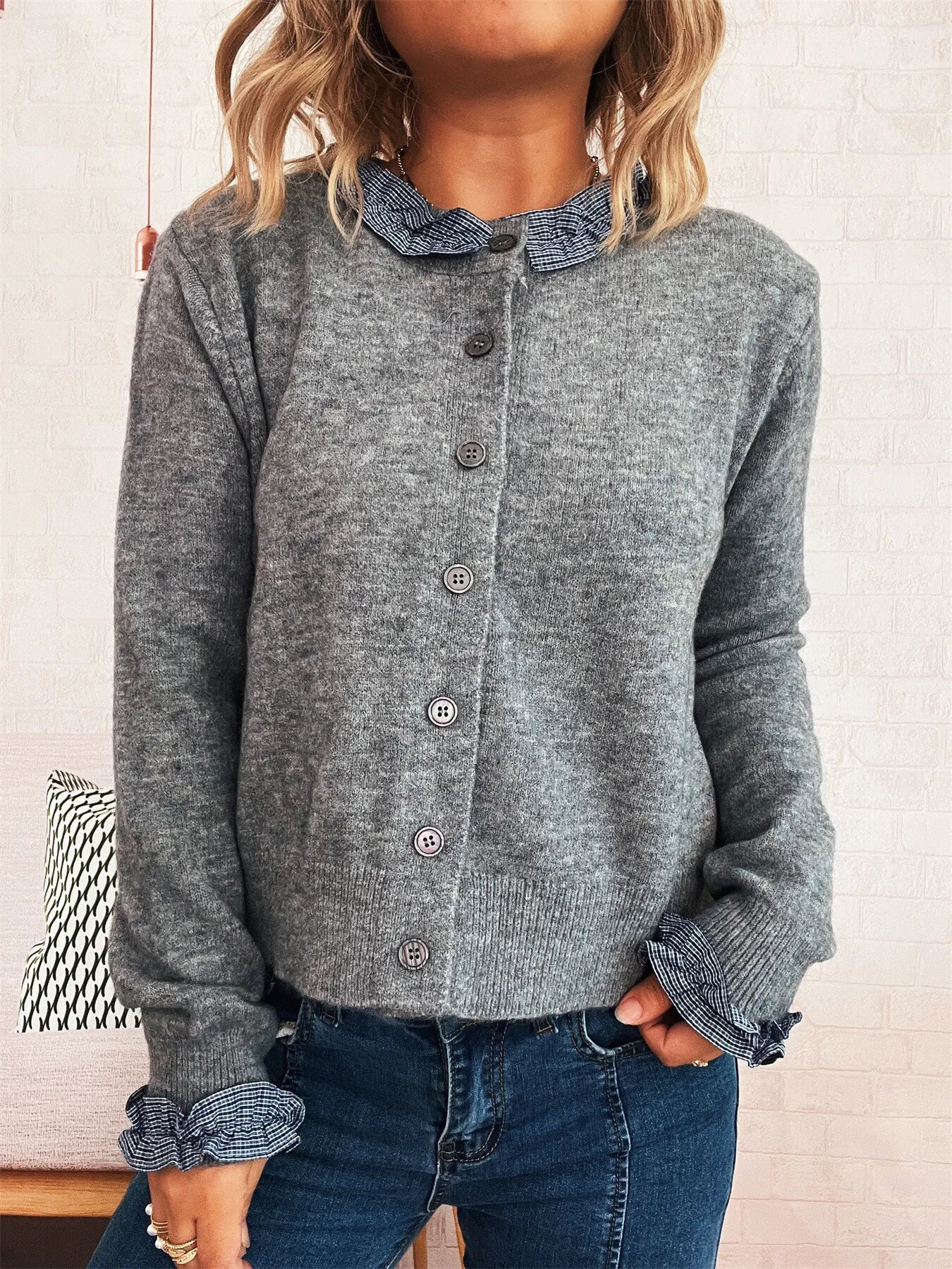 Women's Button Up Long Sleeve Cardigan