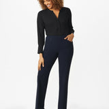 Roz & Ali Secret Agent Pull On Tummy Control Pants Cateye Pockets with Rivets - Average Length
