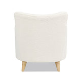 Upholstered Accent Chair with Lumbar Pillow and Curved Arms