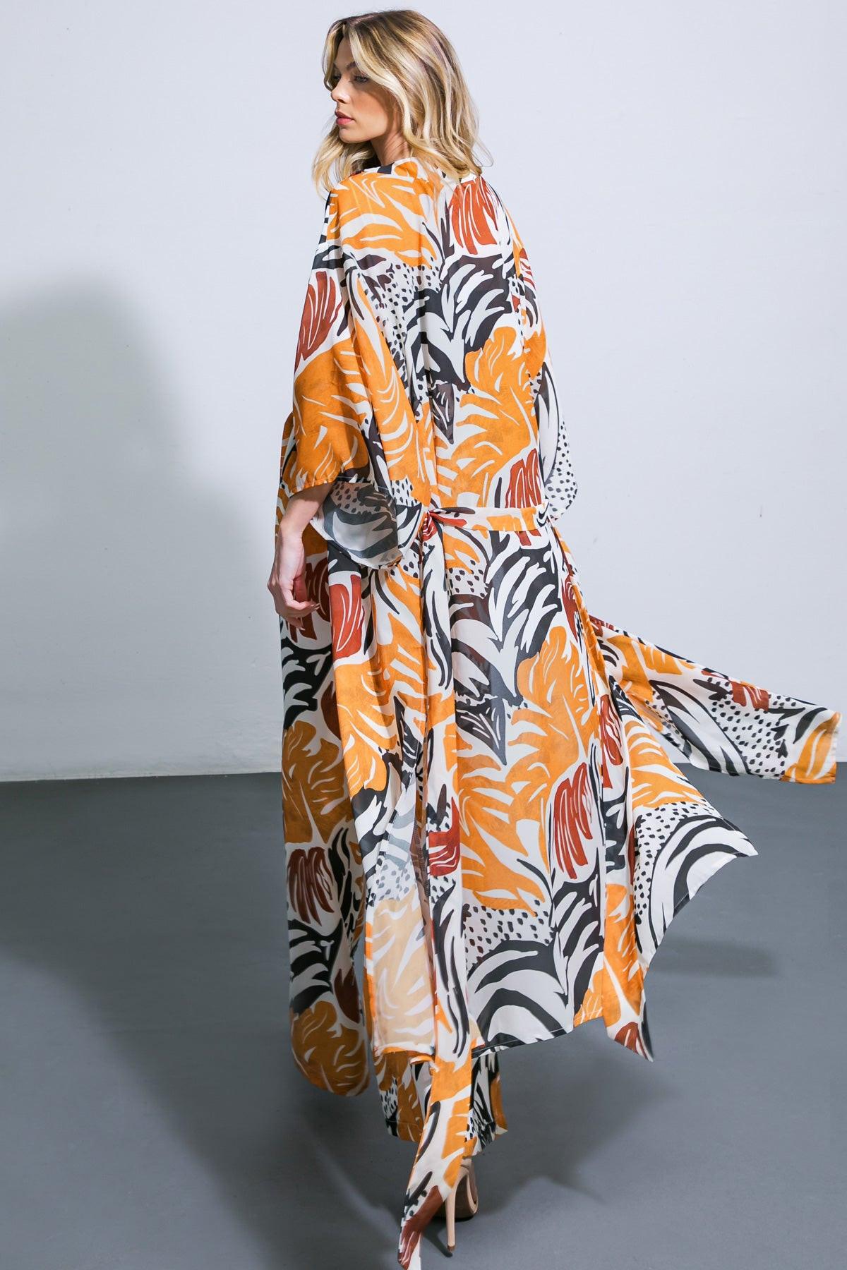 Where The Wind Woven Midi Kimono