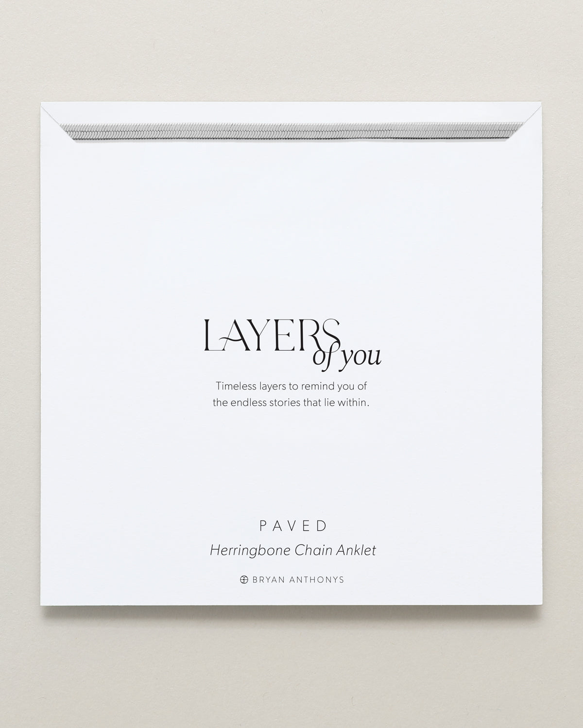 Paved Herringbone Chain Anklet