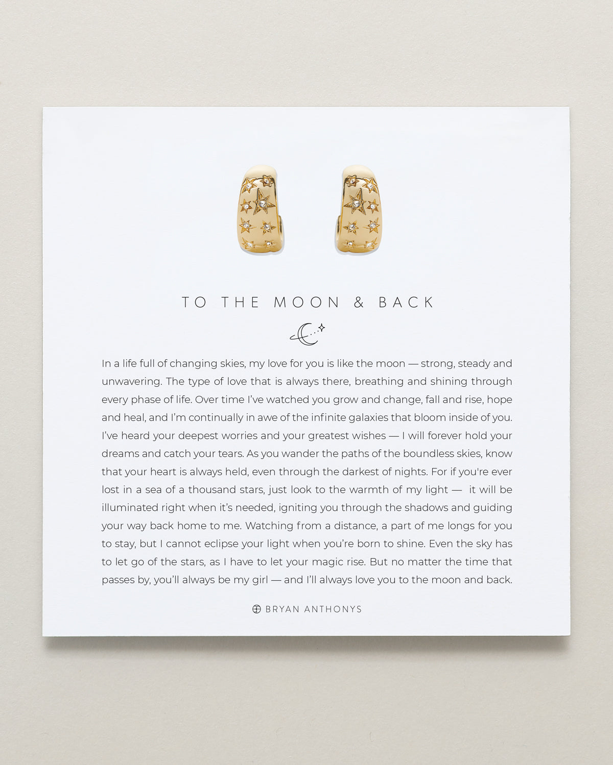 To The Moon And Back Hoop Earrings
