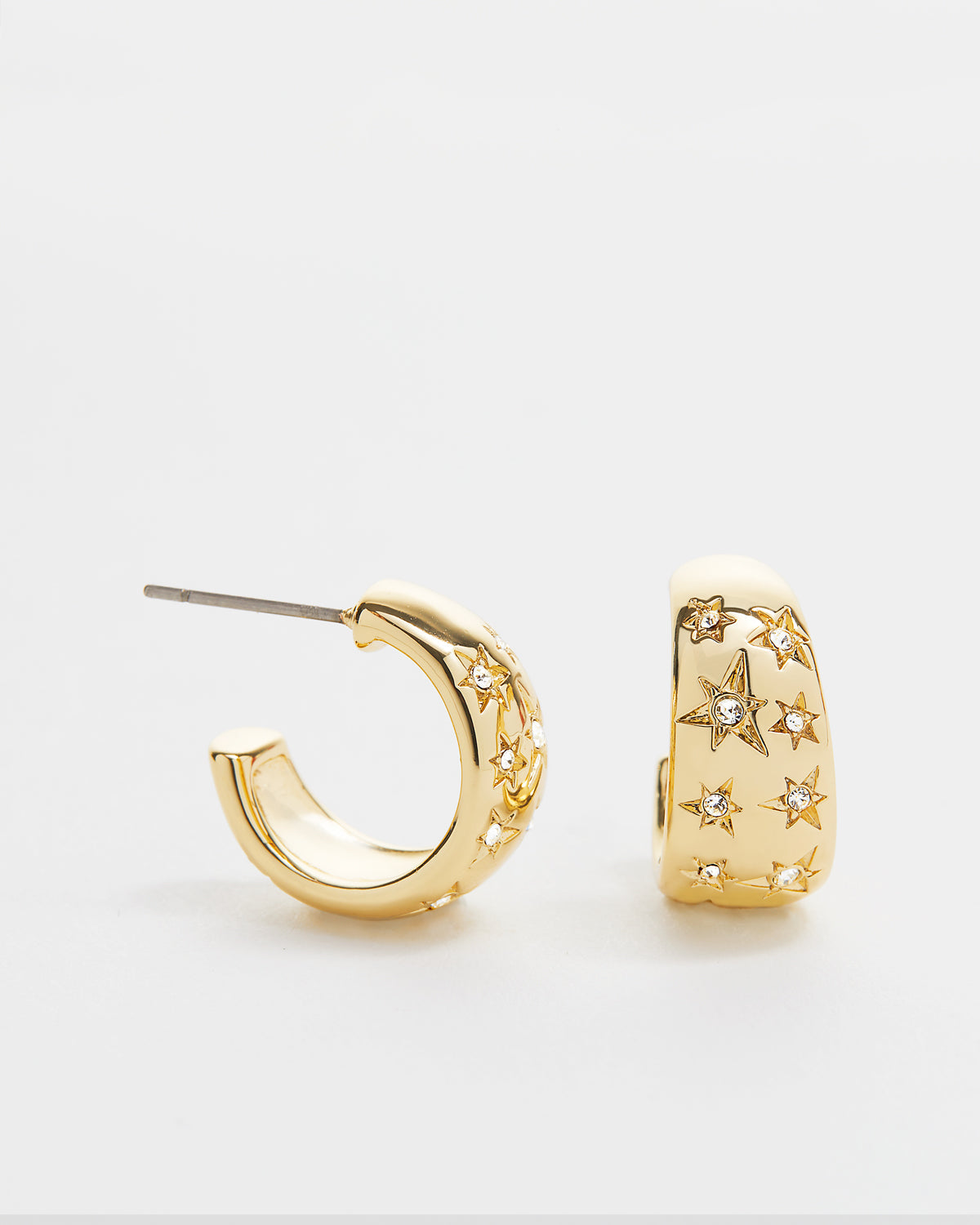 To The Moon And Back Hoop Earrings