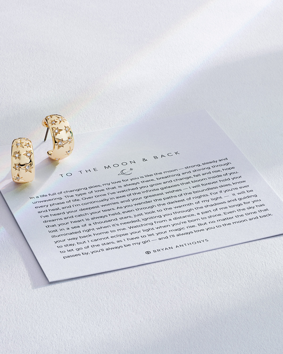 To The Moon And Back Hoop Earrings