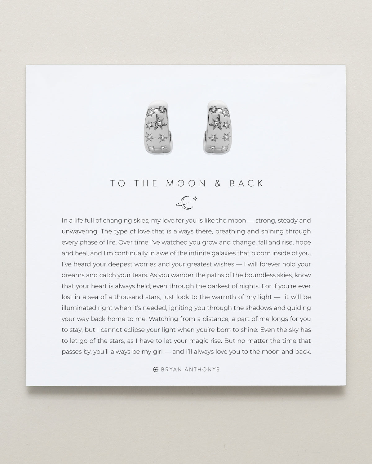 To The Moon And Back Hoop Earrings