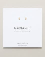 Radiance Baguette Stud Earrings
