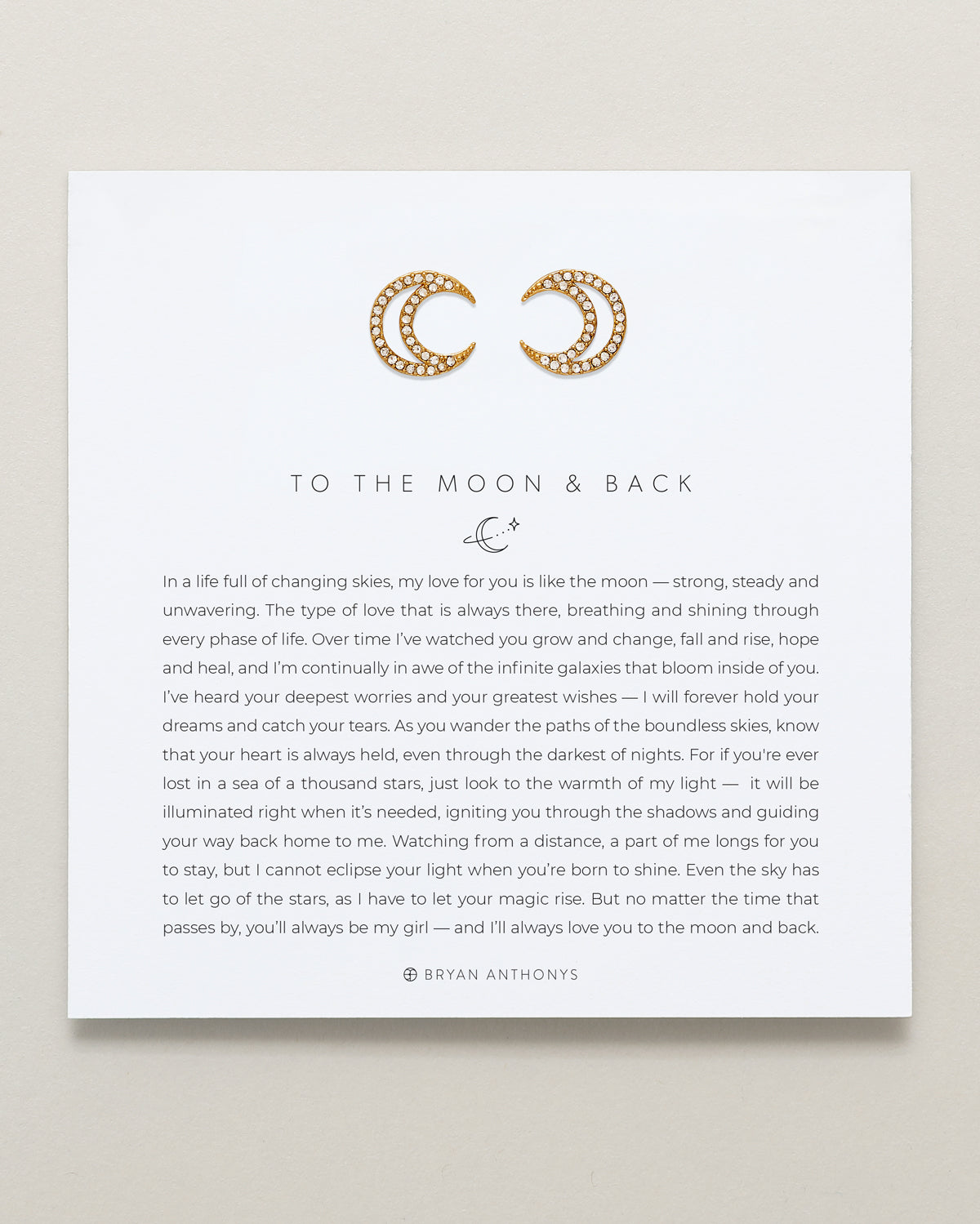 To The Moon And Back Stud Earrings