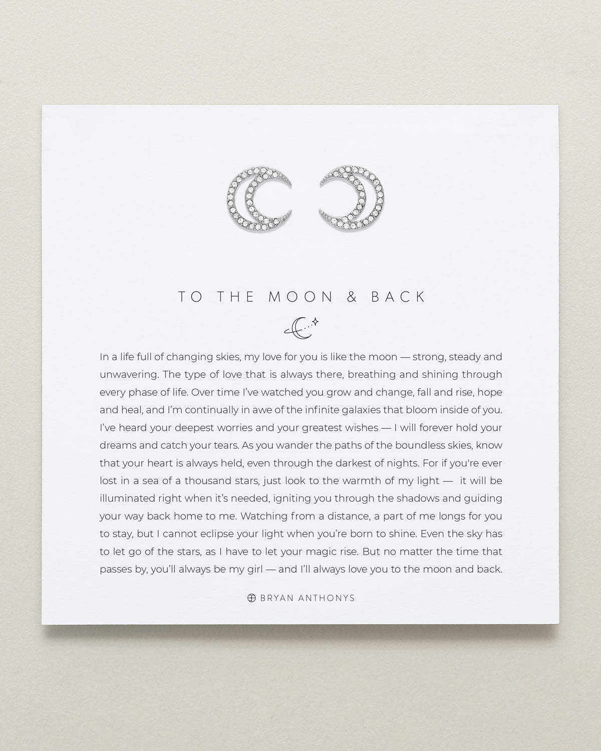 To The Moon And Back Stud Earrings