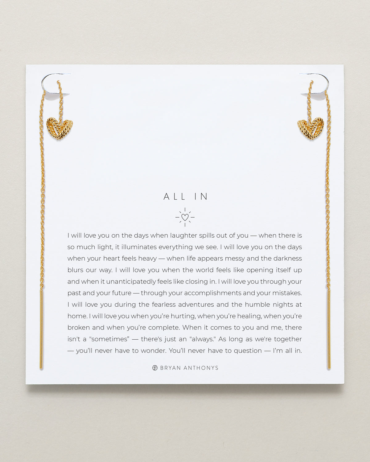 All In Threader Earrings