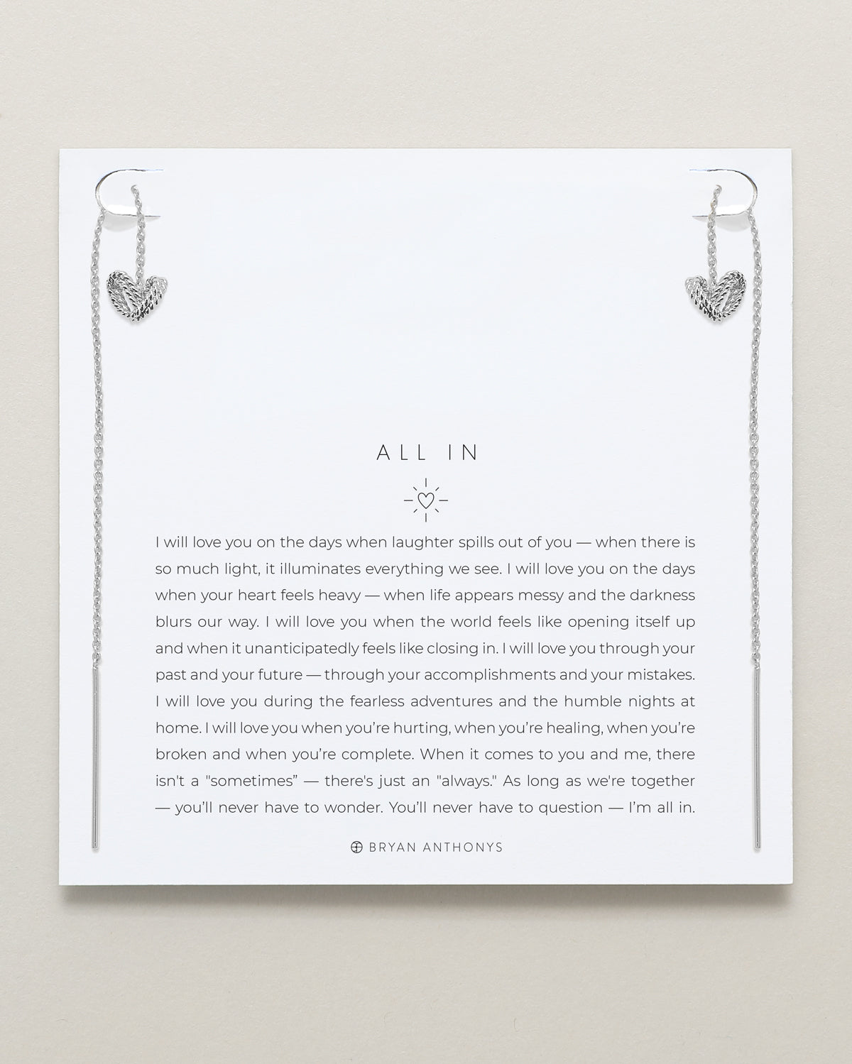 All In Threader Earrings