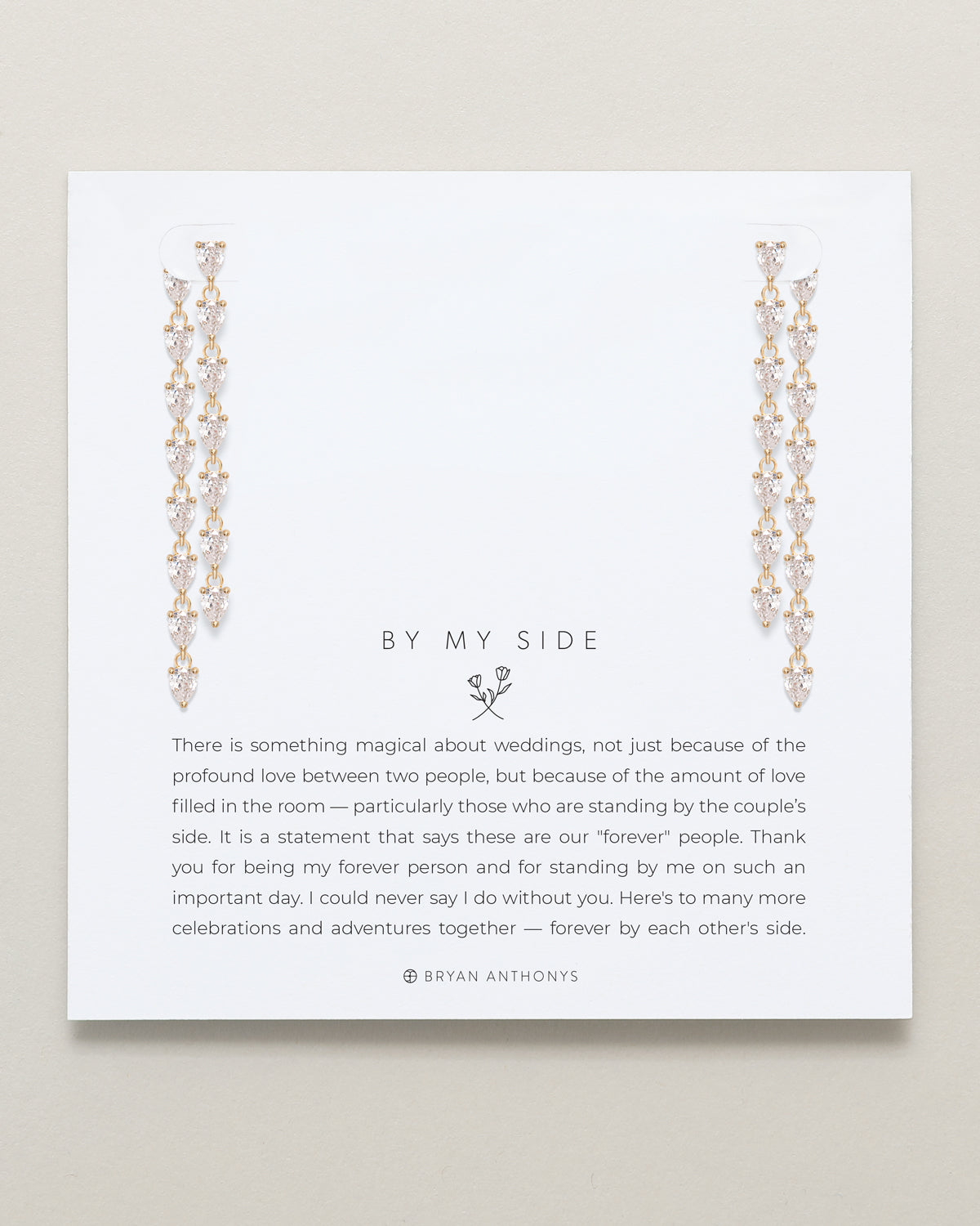 By My Side Pear Cut Chandelier Earrings