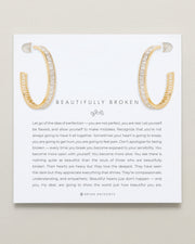 Beautifully Broken Baguette Maxi Hoop Earrings