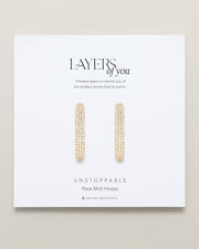 Unstoppable Pave Midi Hoop Earrings