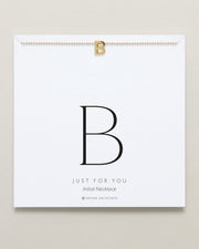 Just For You Initial Necklace — B