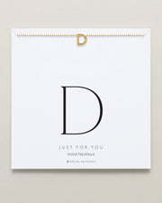 Just For You Initial Necklace — D