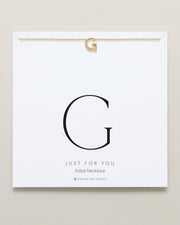 Just For You Initial Necklace — G