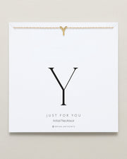 Just For You Initial Necklace — Y