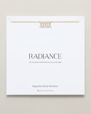 Radiance Baguette Dainty Necklace