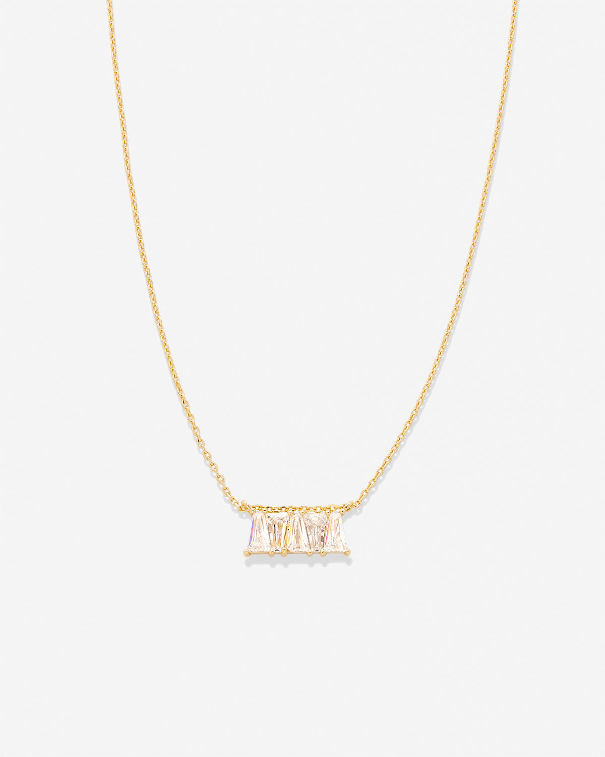 Radiance Baguette Dainty Necklace