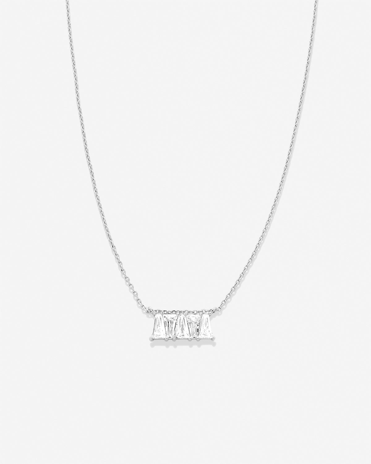 Beautifully Broken Baguette Dainty Necklace