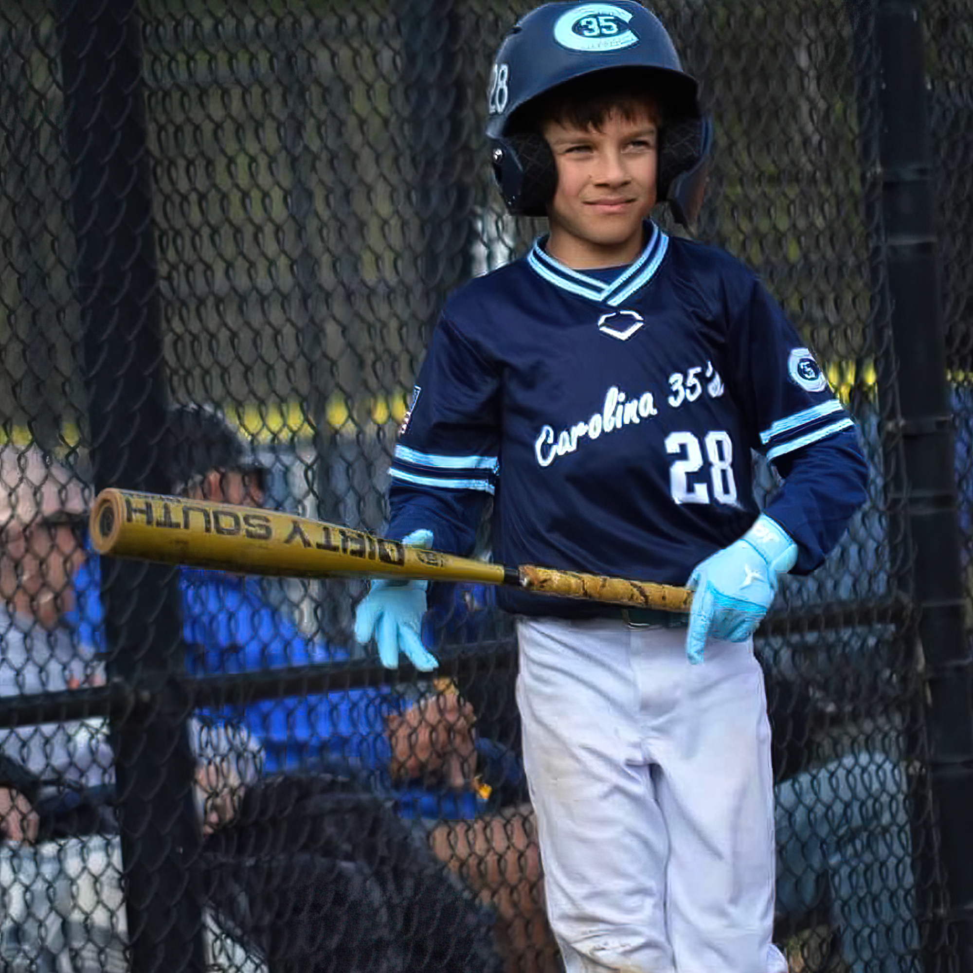 Baby Blue Pro Cuff Batting Gloves