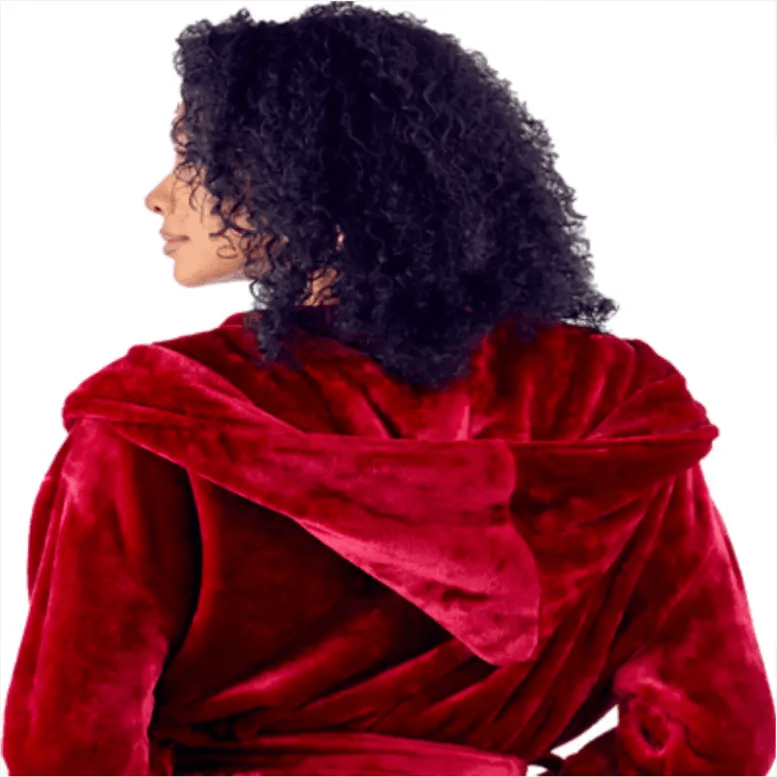 Women’s Plush Hooded Robe - Spa-worthy Comfort At Home