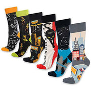Fun Crew Socks For Men And Women – Colorful Cotton Novelty 6-pack