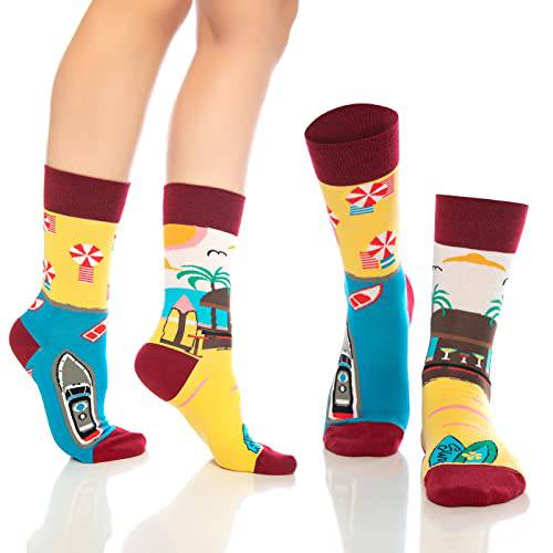 Fun Crew Socks For Men And Women – Colorful Cotton Novelty 6-pack