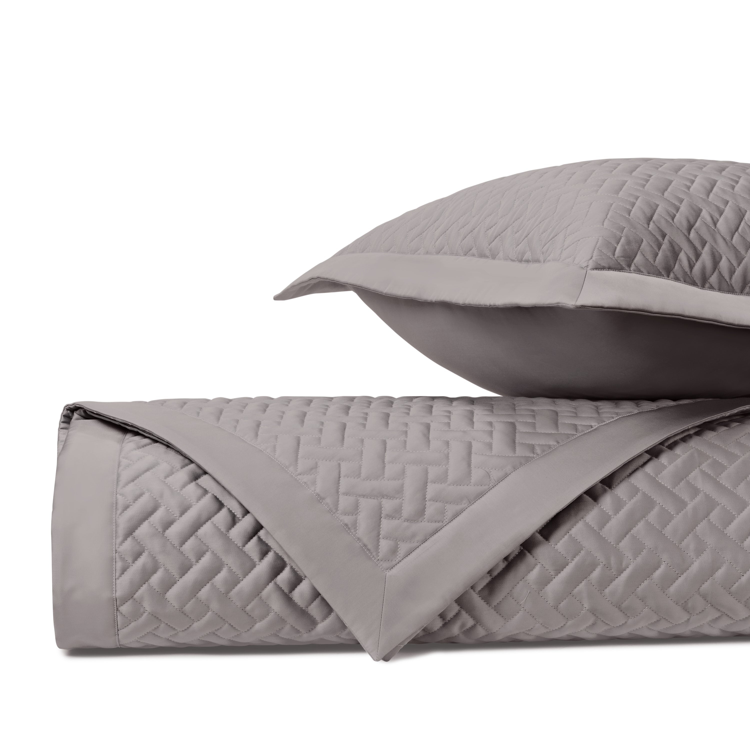 Basketweave Quilted Coverlet Set