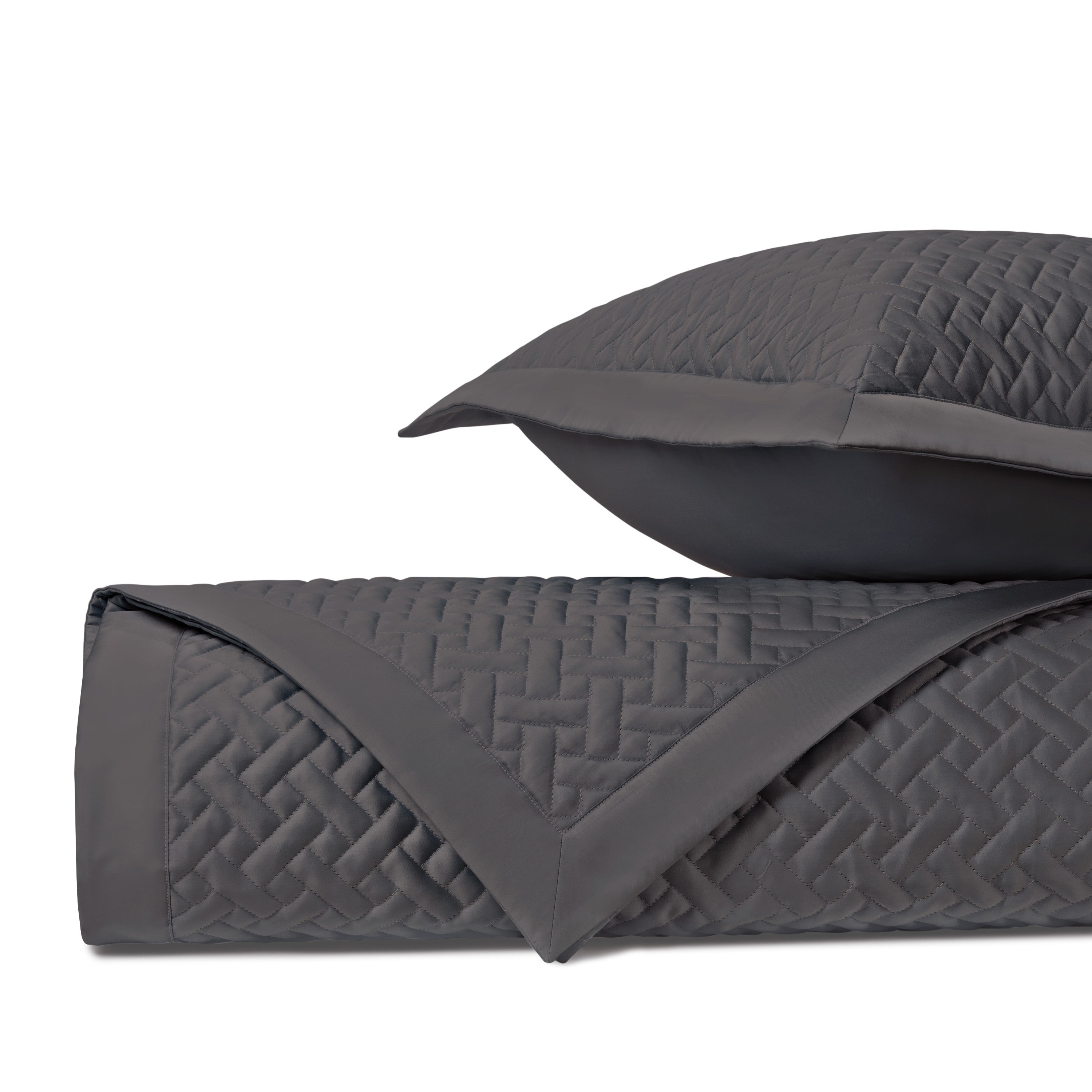 Basketweave Quilted Coverlet Set