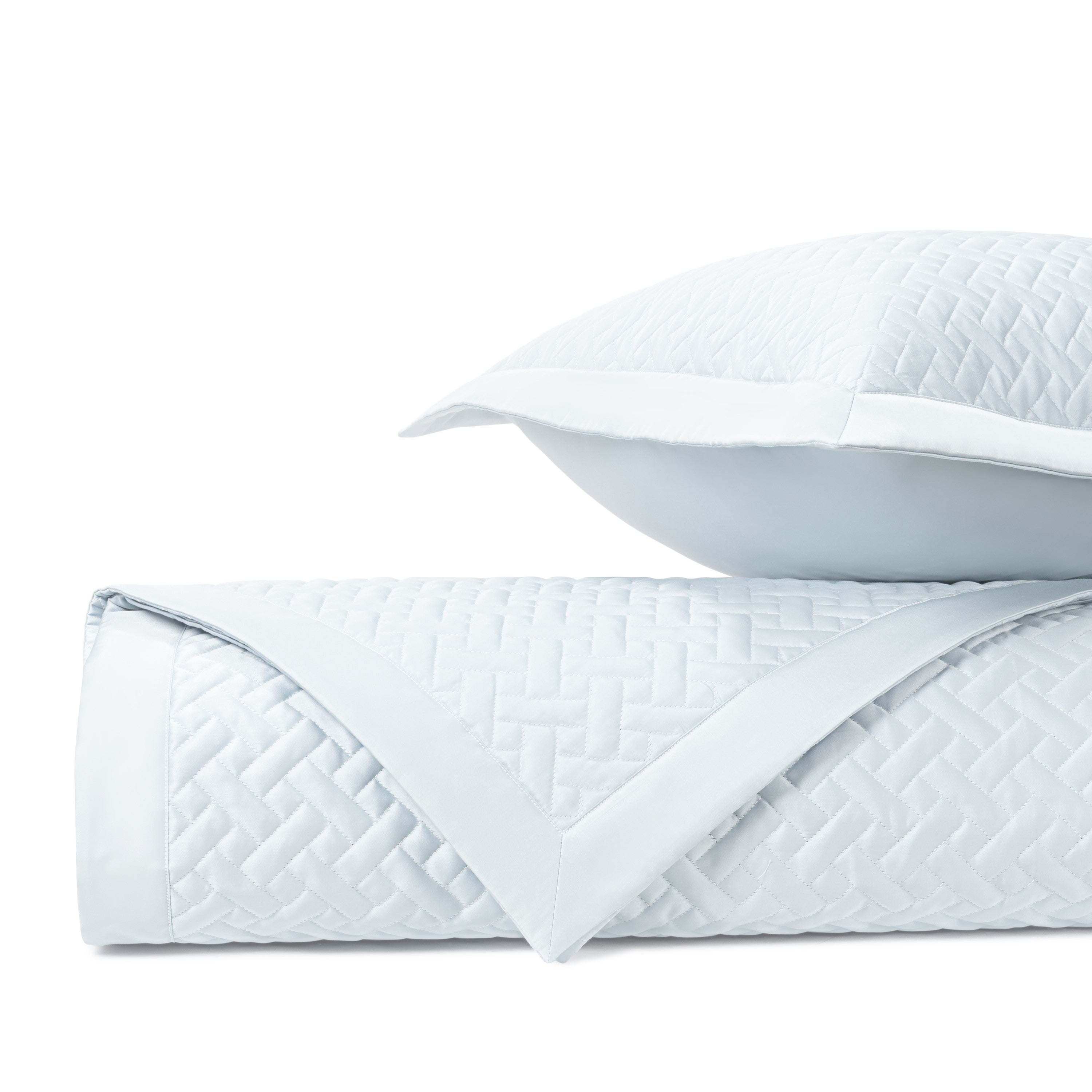 Basketweave Quilted Coverlet Set
