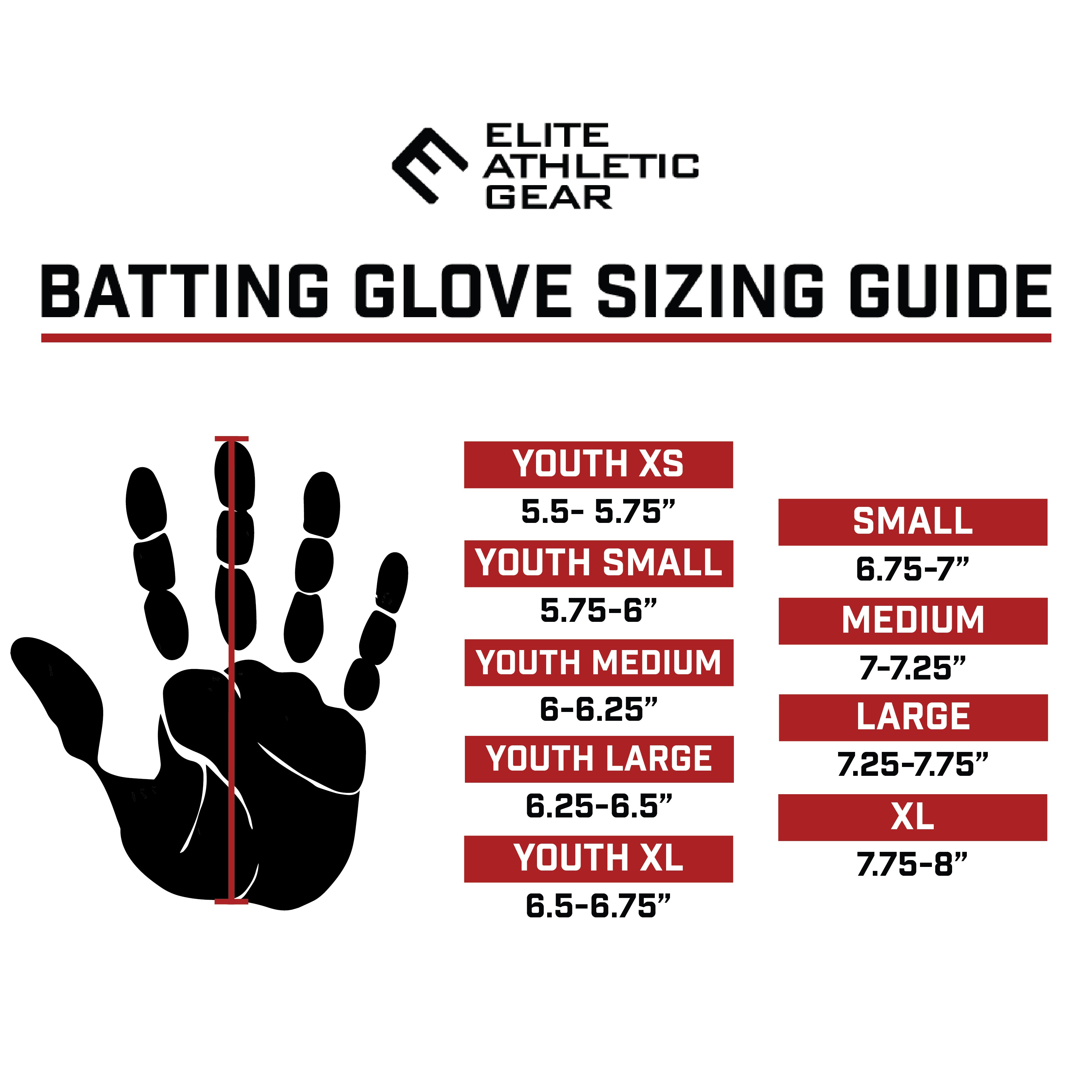 Black Ice Cream Batting Gloves