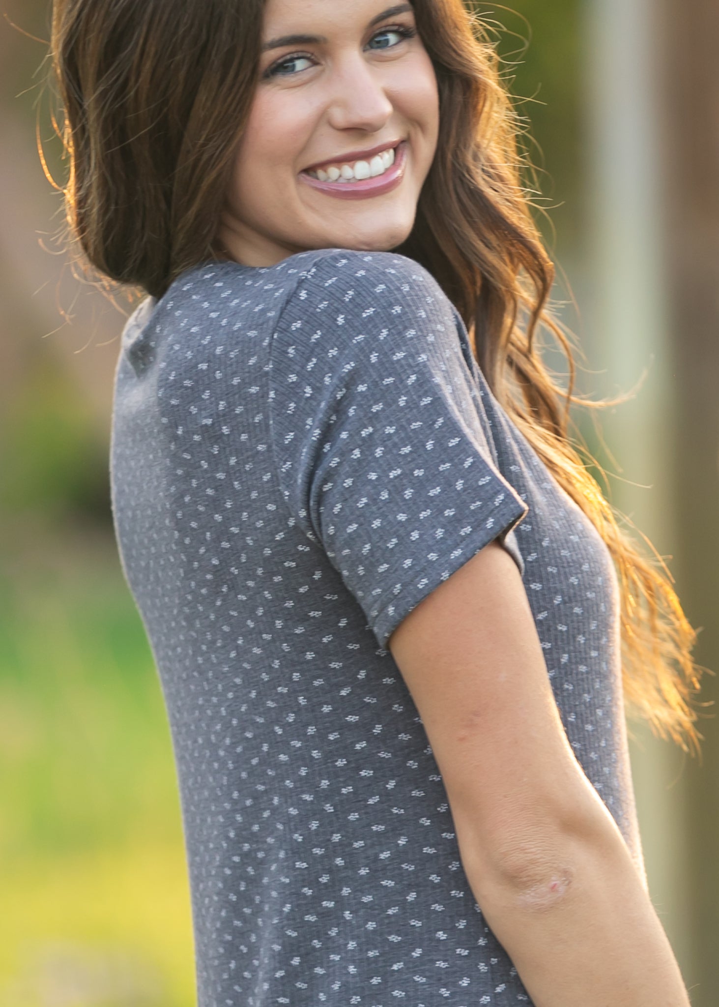 Baylor Floral Ribbed Tee Shirt Dress