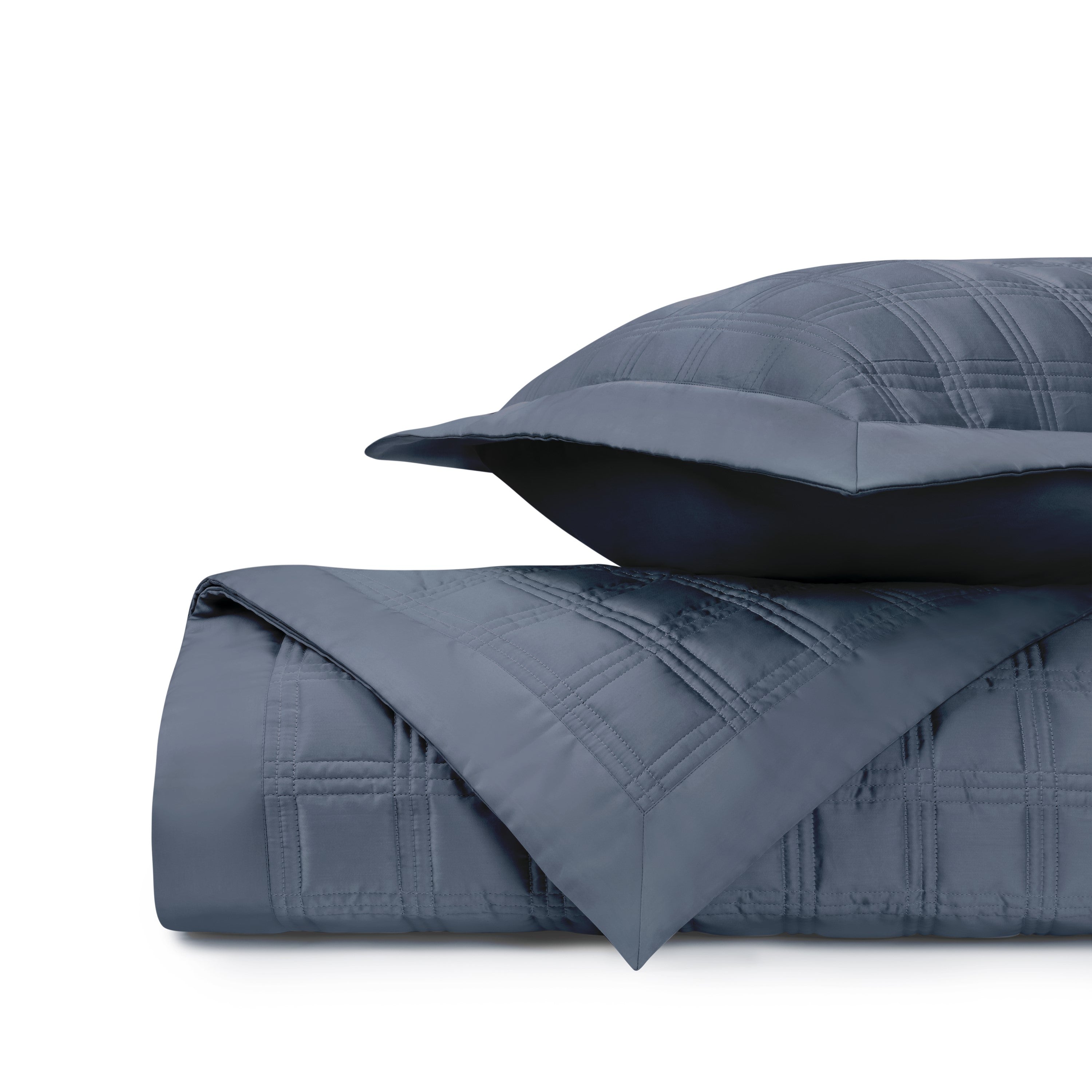 Block Quilted Coverlet (euro) Set