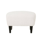 Boucle Fabric Upholstered Accent Chair with Ottoman