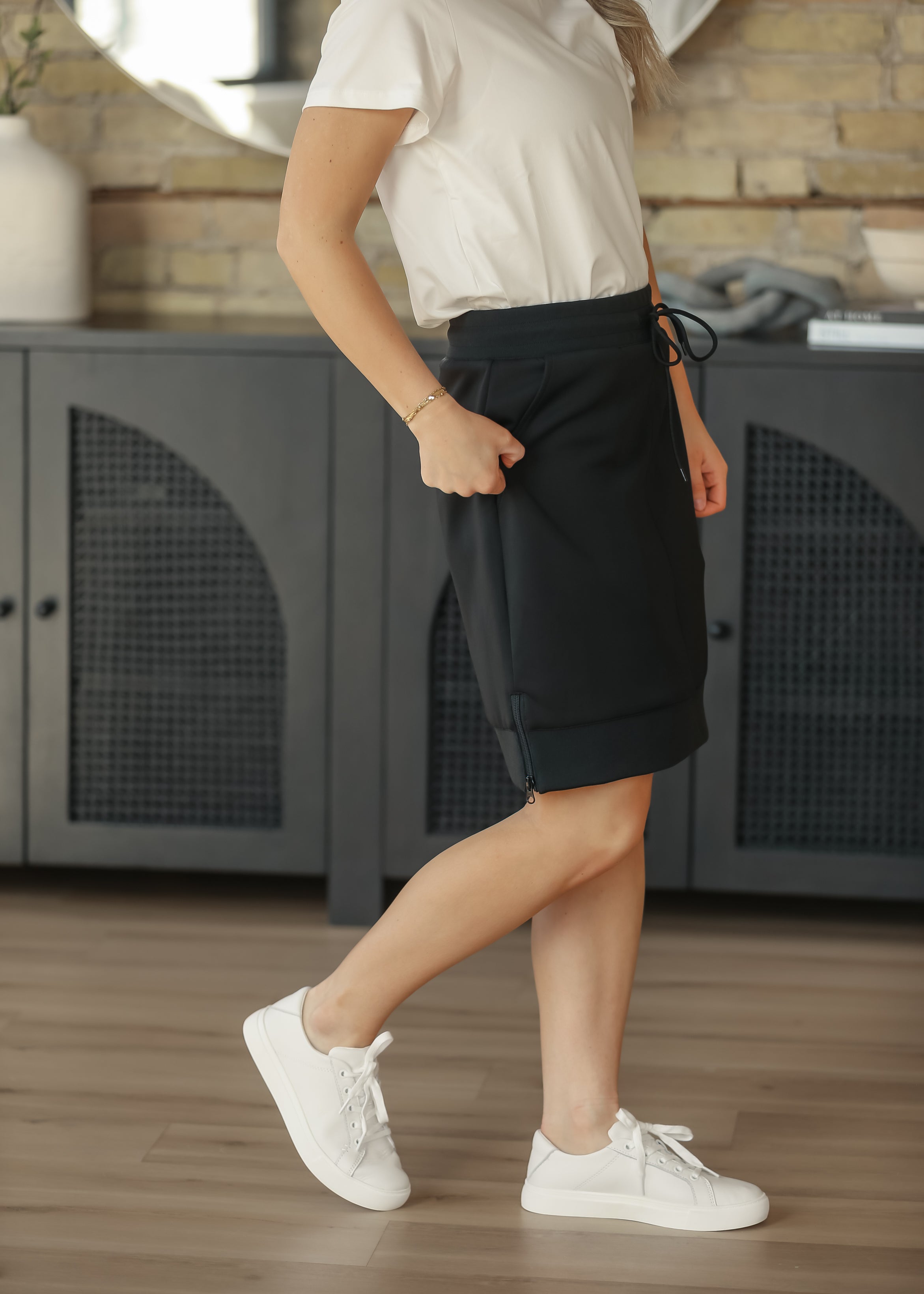 Bradi Side Zip Midi Skirt