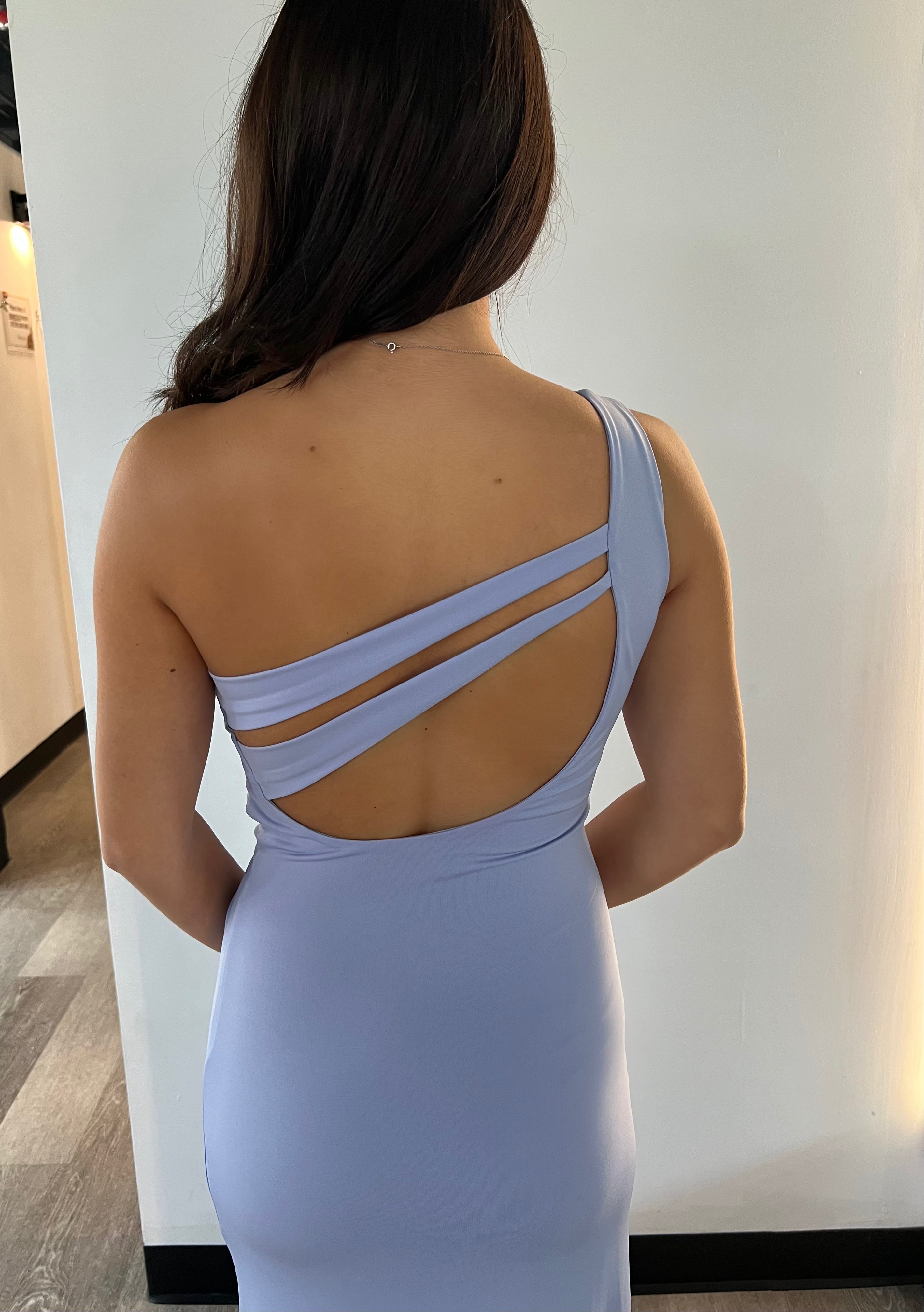 Britt Maxi Dress - Teal - One Shoulder Dress