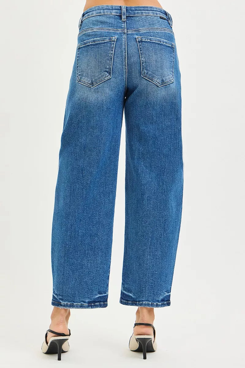 Risen Slouchy Cropped Barrel Jeans