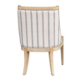 Upholstered Dining Chair with Nailhead Trim and Recessed Arms