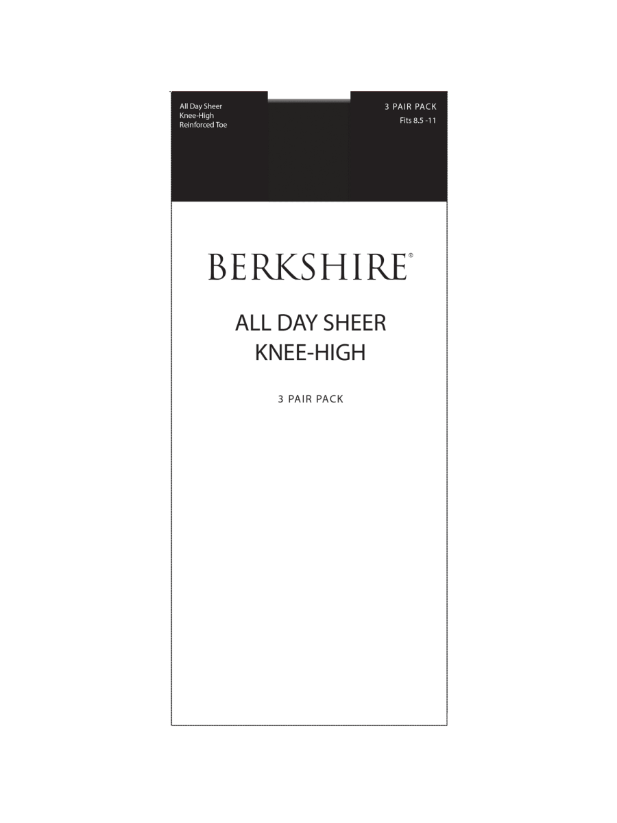 3 Pair Pack All Day Sheer Knee High With Reinforced Toe