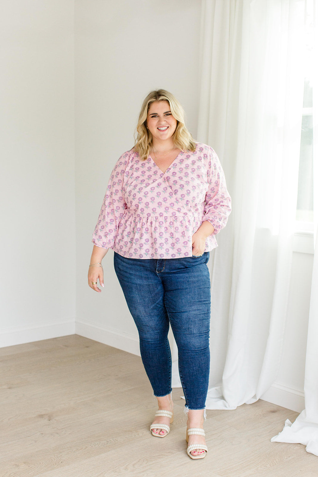 The Frances Top In Blush Haze | Includes Plus Size