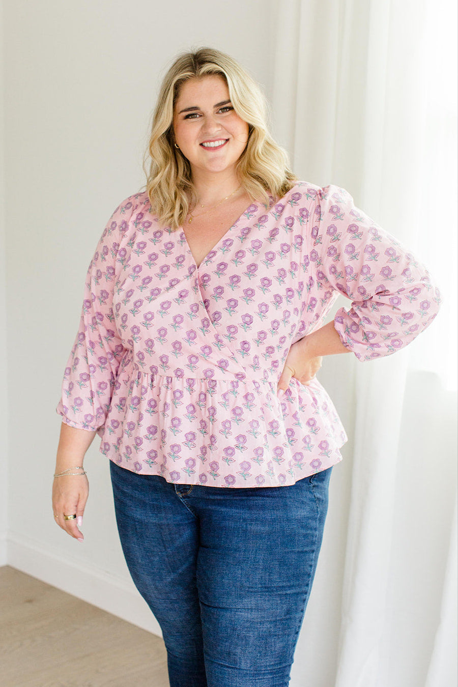 The Frances Top In Blush Haze | Includes Plus Size