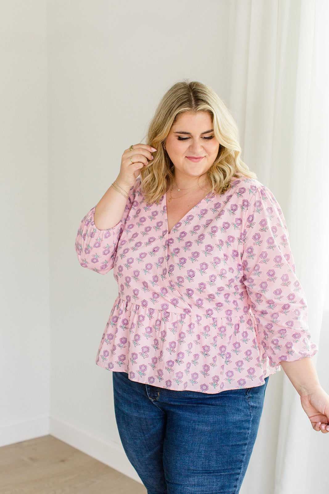 The Frances Top In Blush Haze | Includes Plus Size